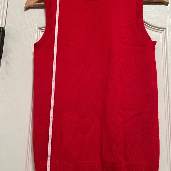 J Crew Divina Cashmere Vest Red Size Small - Picture 3 of 5